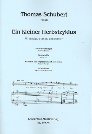 Ein kleiner Herbstzyklus fr Gesang (mittel) und Klavier