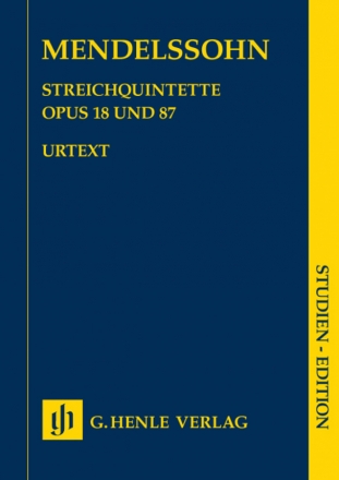 2 Streichquintette fr 2 Violinen, 2 Violen und Violoncello Studienpartitur