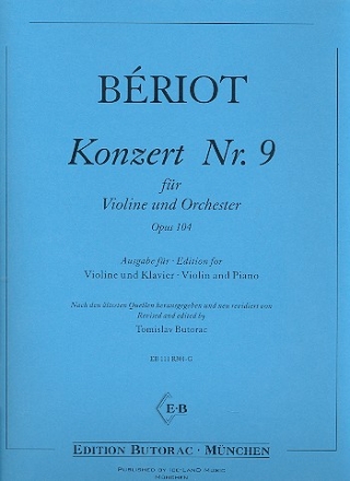 Konzert Nr.9 op.104 fr Violine und Orchester fr Violine und Klavier