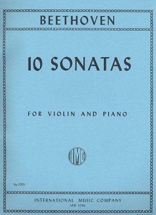 10 Sonatas for violin and piano piano accompaniment (score) only