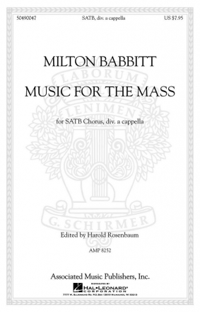 Music for the Mass for mixed chorus a cappella score