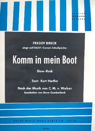 Komm in mein Boot: Einzelausgabe Gesang und Klavier