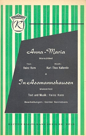 Anna-Maria   und In Assmannshausen: fr Salonorchester