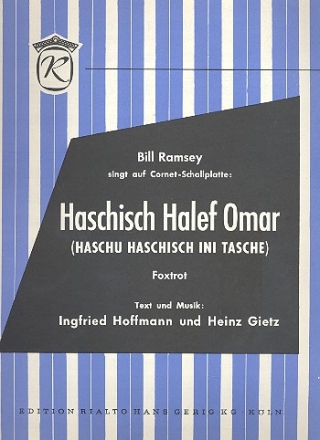 Haschisch Halef Omar: Einzelausgabe Gesang und Klavier