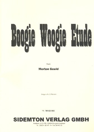 Boogie Woogie Etude fr 2 Klaviere Partitur und Stimme Archivkopie