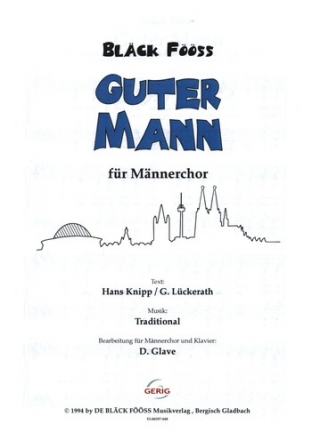 Guter Mann fr Mnnerchor a cappella Partitur