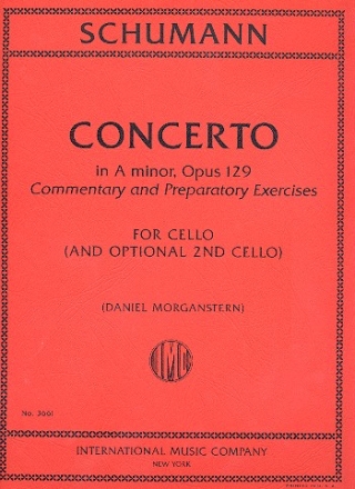 Concerto in a Minor op.129 for cello and orchestra commentary and preparatory exercises (cello 2 ad lib)