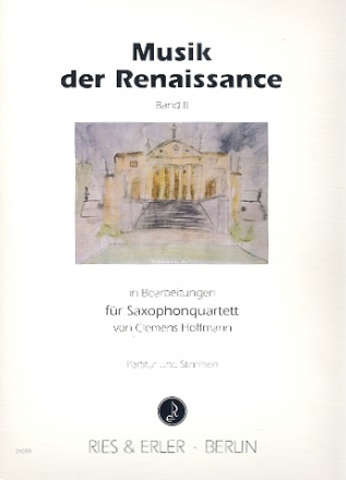 Musik der Renaissance Band 2 fr 4 Saxophone (SATBar) Partitur und Stimmen