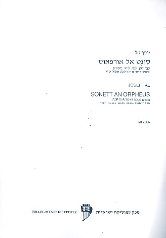 Sonett An Orpheus fr Gesang (Bariton)