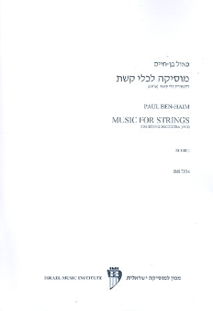 Music for Strings for string orchestra score