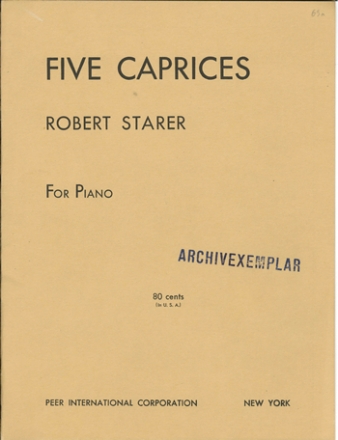 5 Caprices for piano