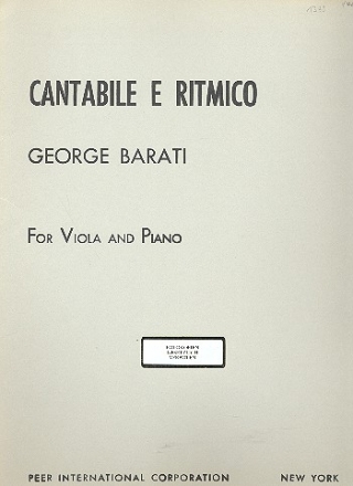 Cantabile e ritmico for viola and piano