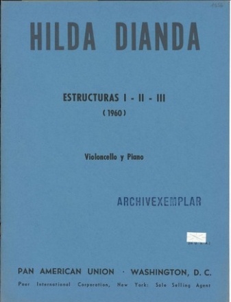 Estructuras I-II-II for violoncello and piano