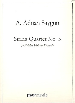 String Quartet no.3 op.43 for 2 violins, viola and violoncello score