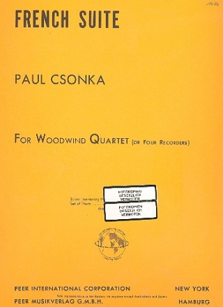 French Suite for woodwind quartet (or 4 recorders) parts