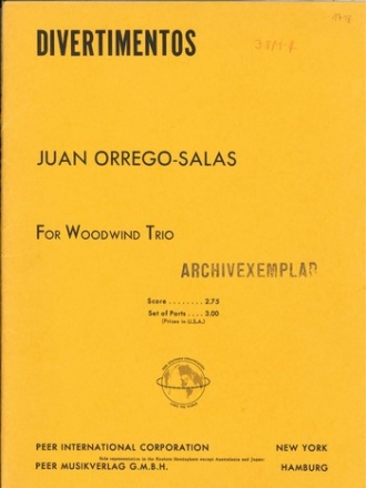 Divertimentos for flute, oboe and bassoon parts