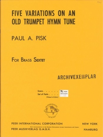 5 Variations on an old for horn, 2 trumpets, 2 trombones and tuba score