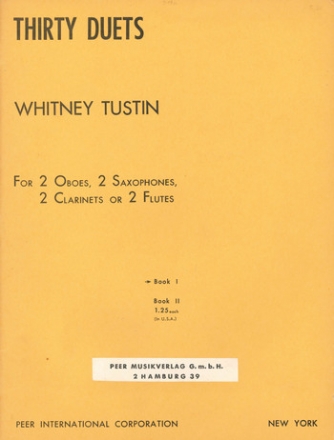 30 Duets vol.1 (nos.1-15) for 2 oboes (saxophones, clarinets or flutes) score