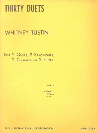 30 Duets vol.2  (nos.16-30) for 2 oboes (saxophones, clarinets or flutes) score