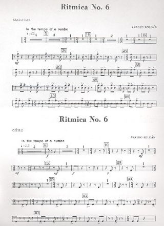 Ritmica No.6 for percussion ensemble parts