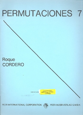 Permutaciones 7 for clarinet, trumpet, timbales, piano, violin, viola and double bass score and parts