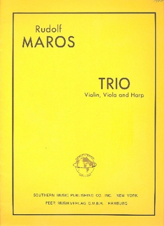 Trio for violin, viola and harp score and parts