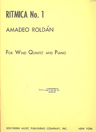 Ritmica No. 1 for flute, oboe, clarinet, bassoon, horn in F and piano score and parts