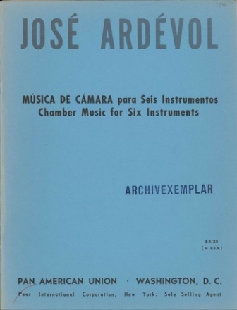 Musica de camera for flute, clarinet, trumpet, violin and cello score