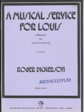 A musical Service for Louis for orchestra score