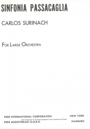 Sinfonia Passacaglia for orchestra score