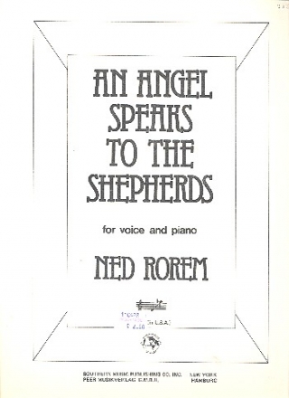 An Angel speaks  to the Shepherds for voice and piano