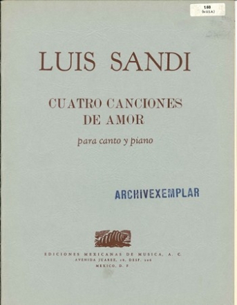 4 canciones de amor for voice and piano