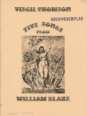 Five Songs from William Blake for voice and piano