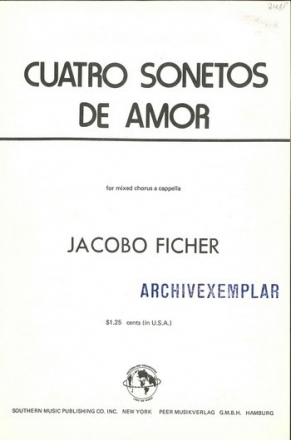 4 sonetos de amor for mixed chorus a cappella score