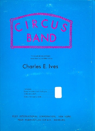 The Circus Band for symphonic band score and parts