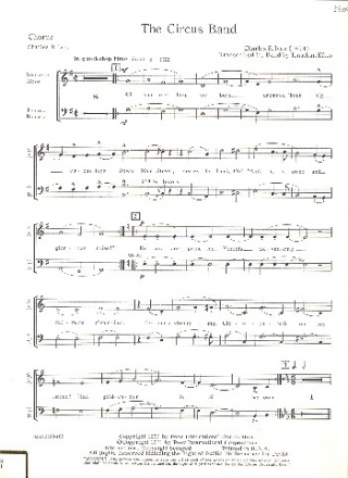 The Circus Band for mixed chorus (SSATTBB) and band choral score