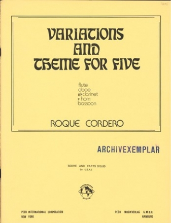 VARIATIONS AND THEME FOR FIVE  (M.A.) Blaeserquintett