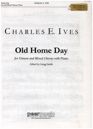 Old Home Day for unison and mixed chorus and piano score