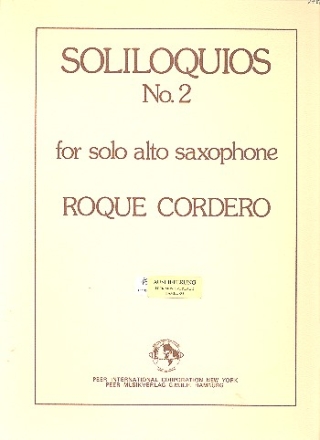 Soliloquios no.2 for alto saxophone