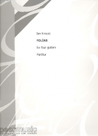 Folias for 4 guitars score