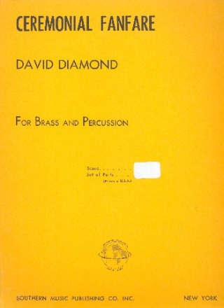 Ceremonial Fanfare for brass and percussion set of parts