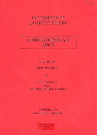 Londonderry Air for 4 clarinets (optional bass clarinet) score and parts