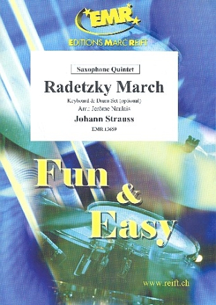 Radetzkymarsch fr 5 Saxophone (Keyboard und Schlagzeug ad lib) Partitur und Stimmen