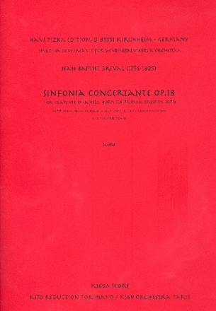 Sinfonia concertante op.18 fr Klarinette, Horn, Fagott und Streicher Partitur