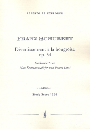 Divertissement  la hongroise po.54 fr Orchester Studienpartitur