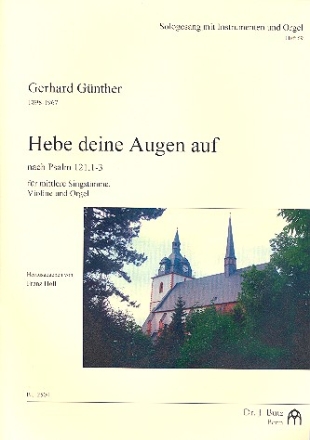 Hebe deine Augen auf fr Gesang (mittel), Violine und Orgel Partitur und Violinstimme