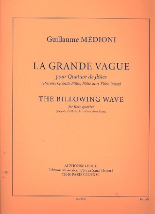 Grande vague pour 4 fltes (piccolo, grand, alto, basse) partition et parties