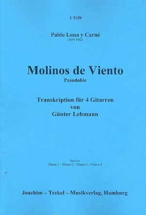 Molinos de viento fr 4 Gitarren Partitur und Stimmen