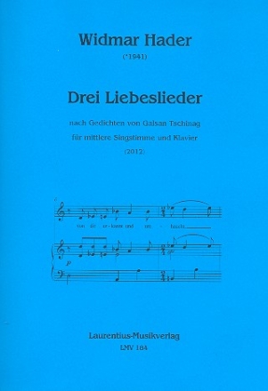 3 Liebeslieder fr Gesang (mittel) und Klavier Partitur