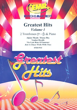 Greatest Hits vol.1: for 2 trombones and piano (percussion ad lib) score and parts